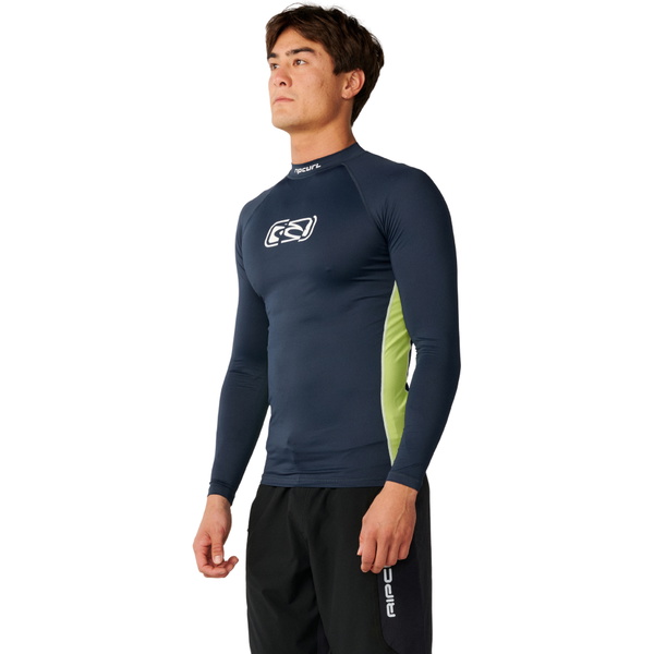 2026 Rip Curl Mens Archive UPF Perf Long Sleeve Rash Vest 181MRV - Dark Navy
